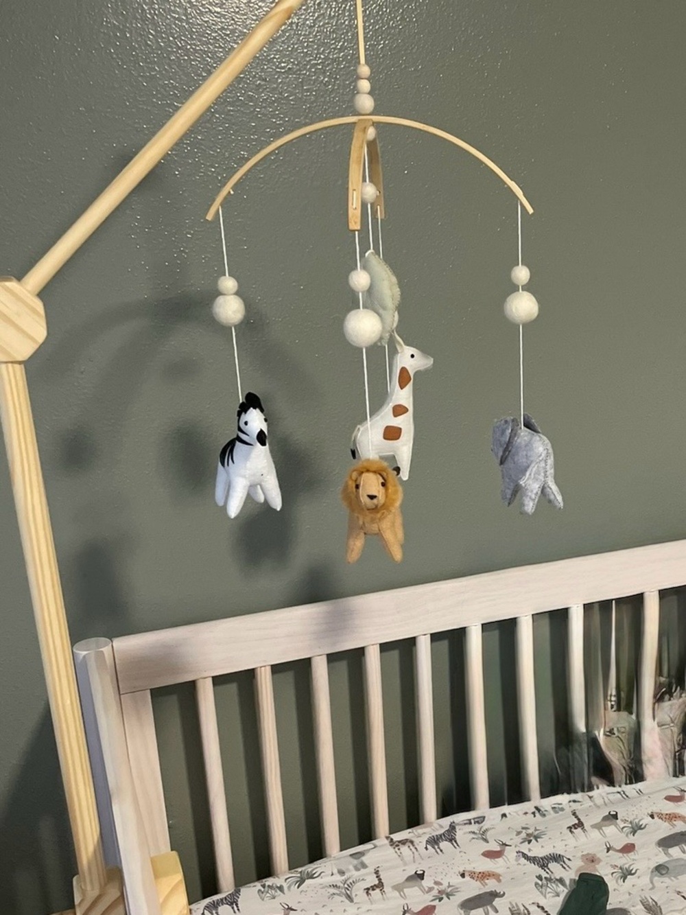 Nestig - Plush Safari Mobile in Gray and Neutral Tones for Nursery